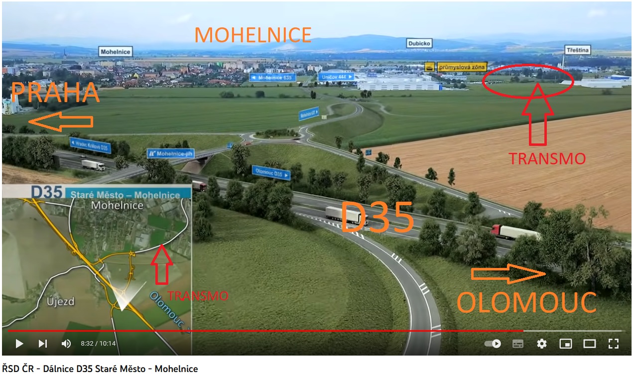 Mapa dopravního napojení